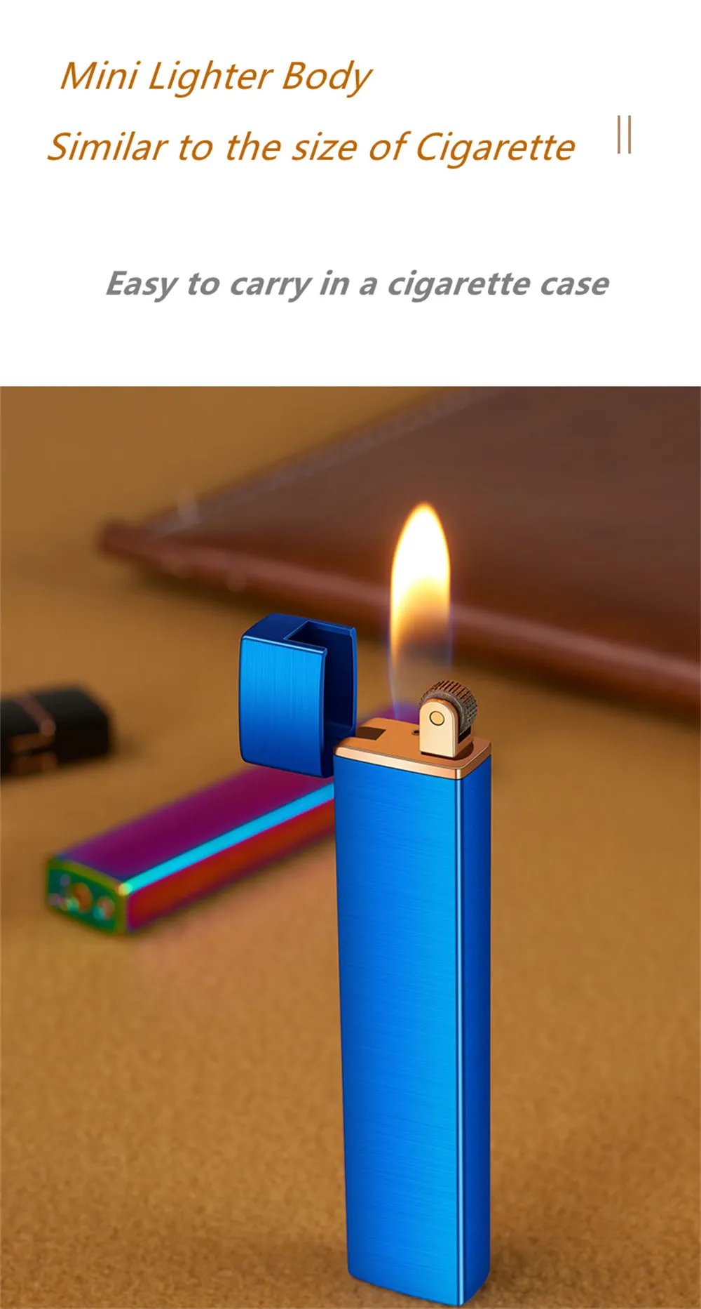 Soft Flame Mini Lighter - Refillable Butane Lighter - Unique Pocket Lighter- Buddy G's