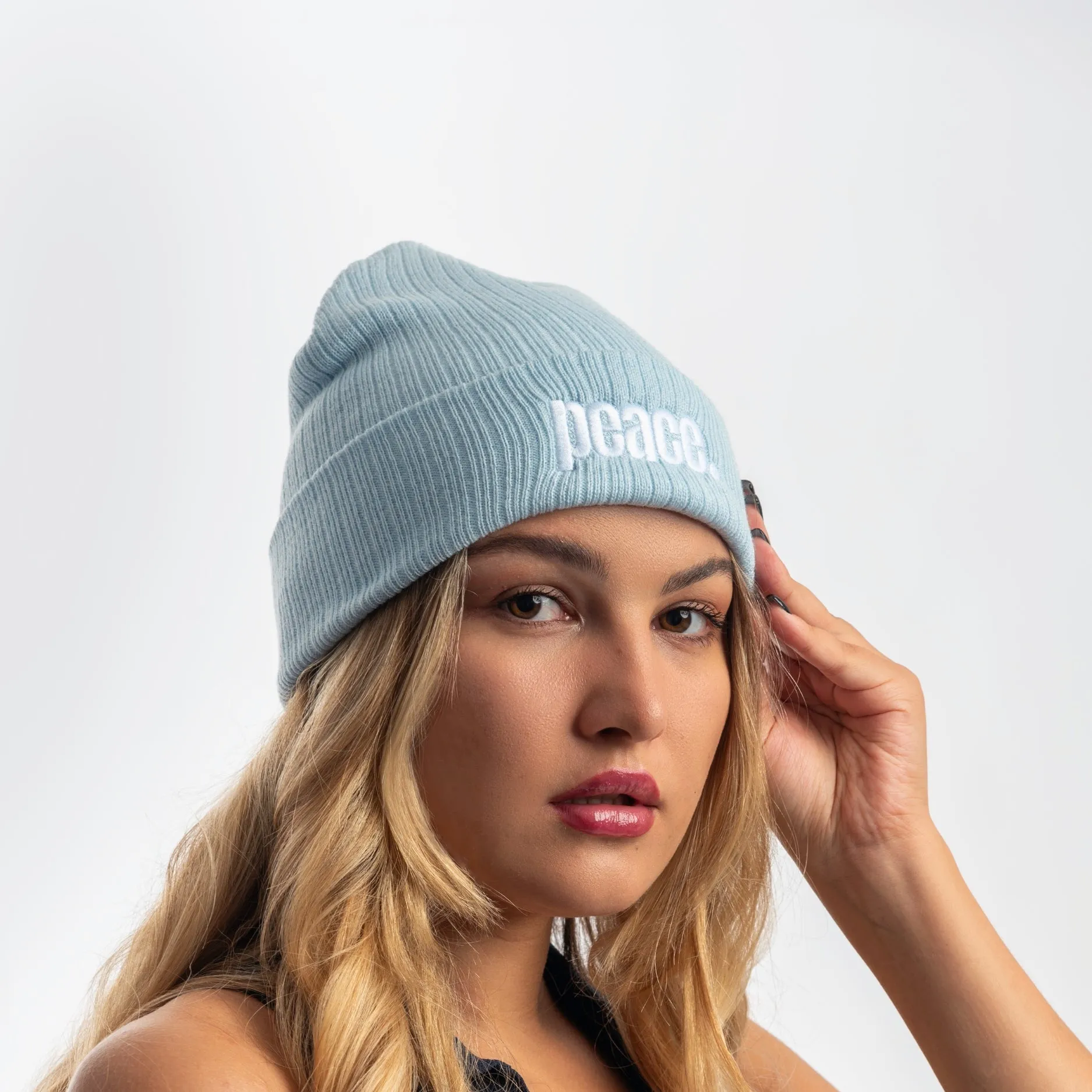 Statement Peace Embroidered Beanie