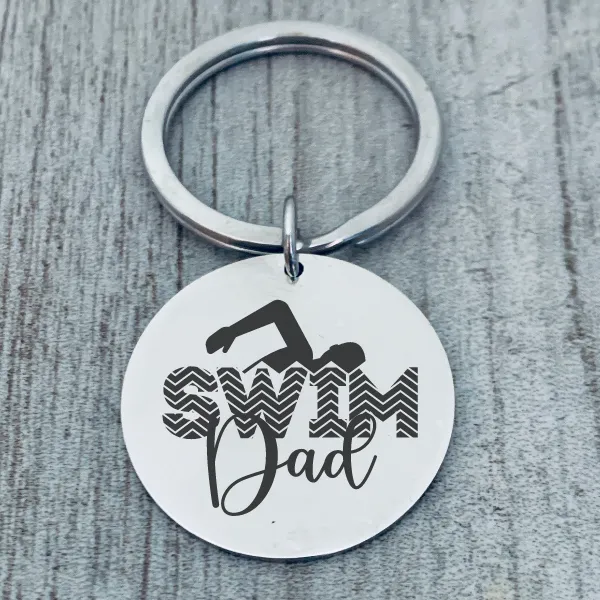 Swim Dad Keychain