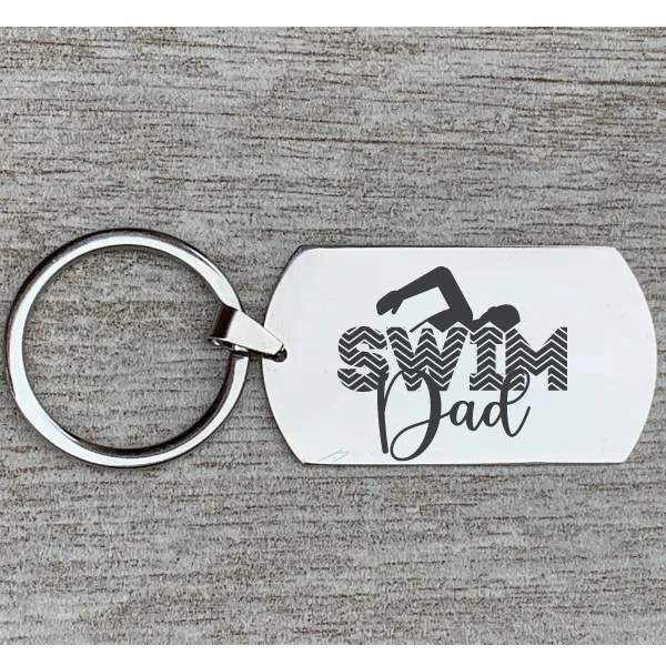 Swim Dad Keychain