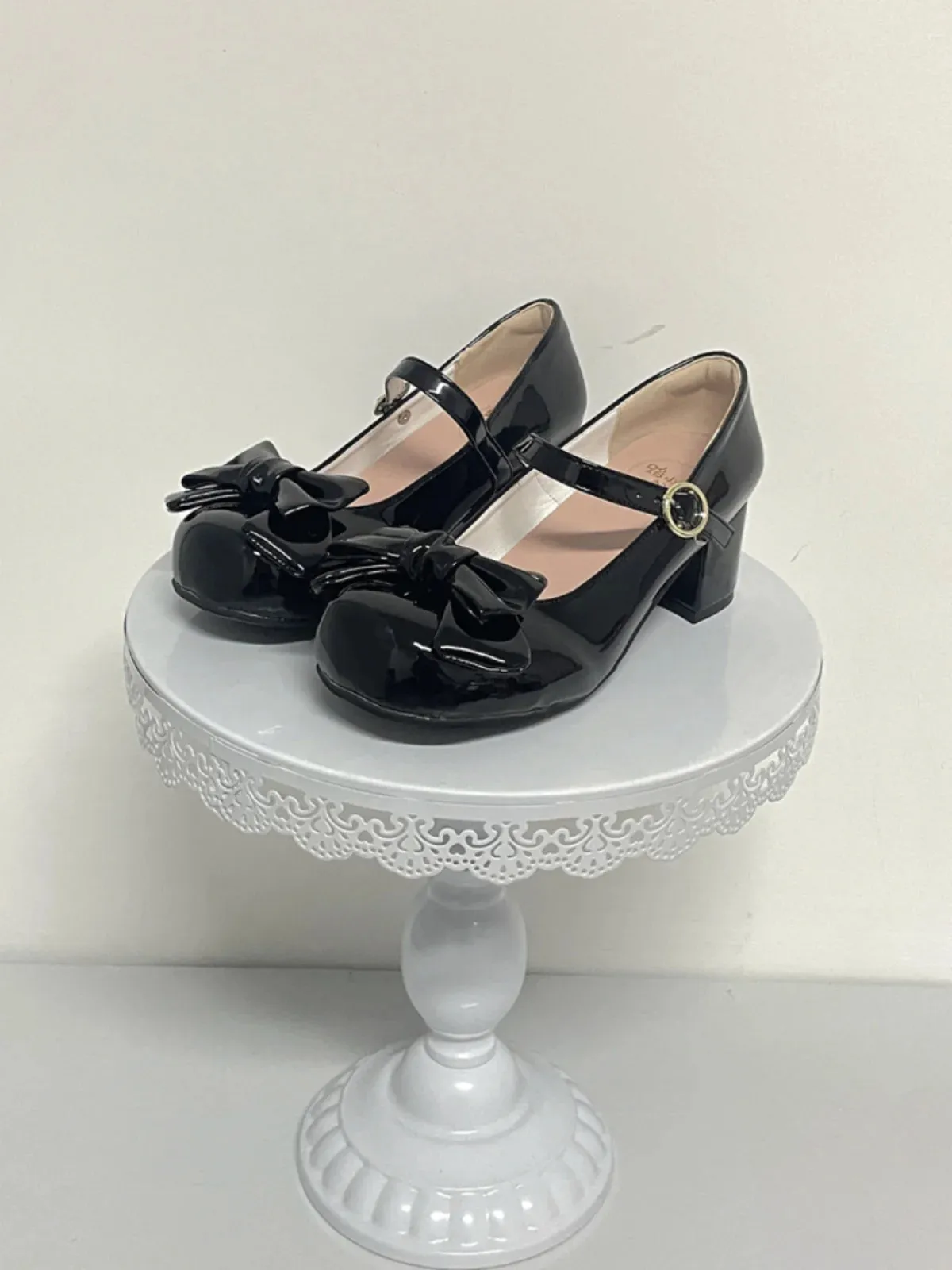 TAVIMART  -  Sweet Bow In Single Shoes For Girls With Thick Heels Round Heads Cute Jk Student Versatile Lolita Girls' Tea Party Single Shoes