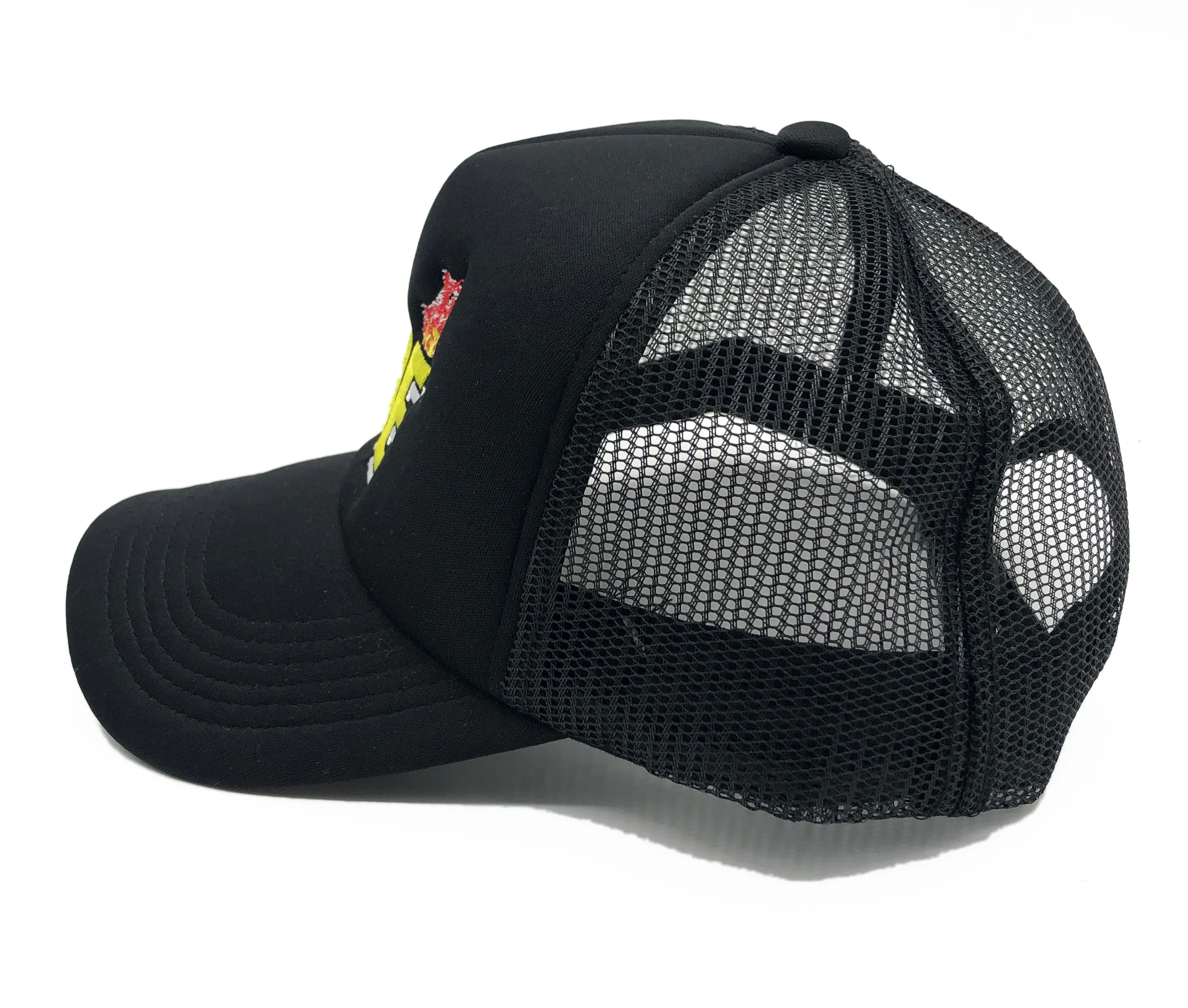 The Ode Flame Trucker Hat- Black