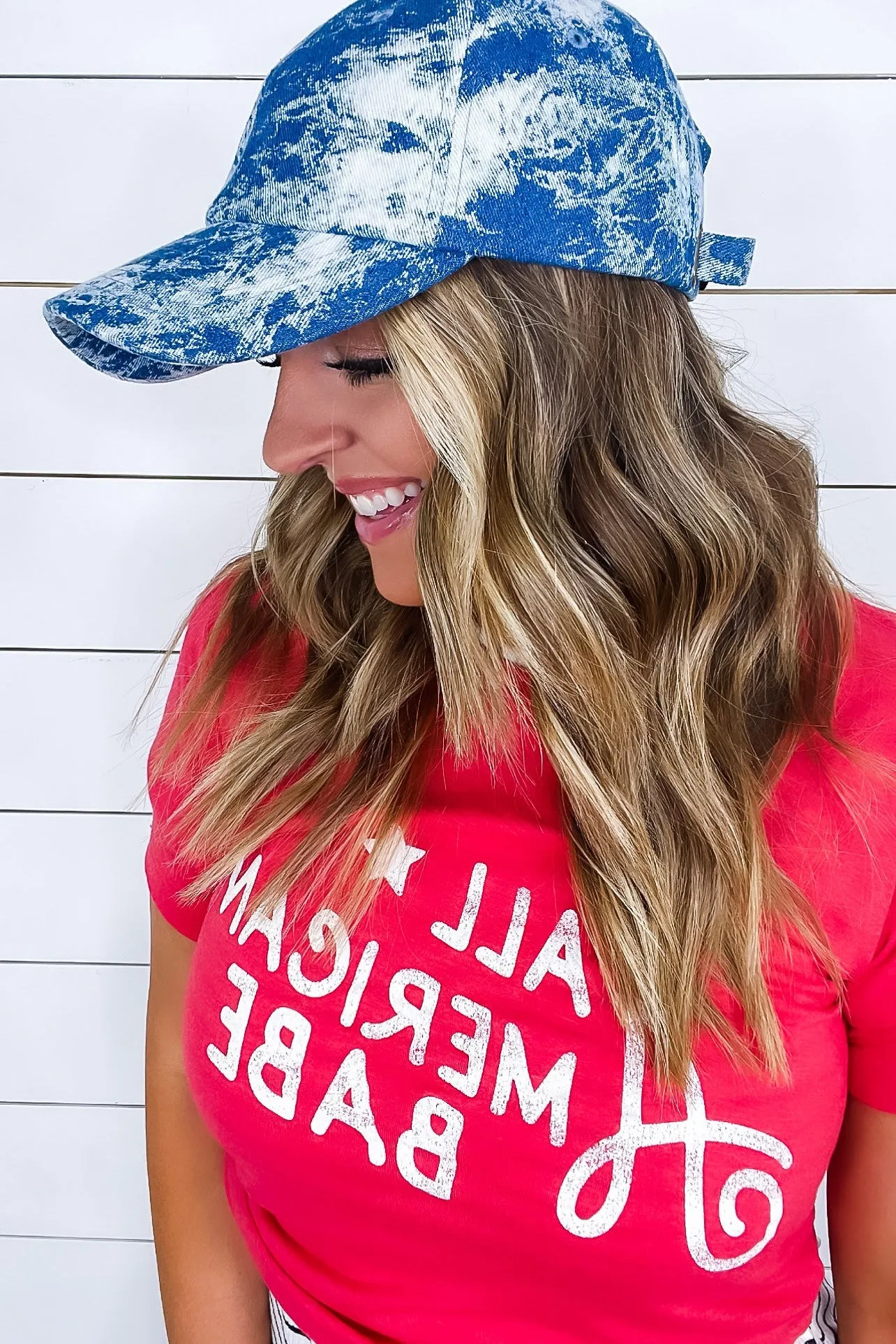 Tie Dye Baseball Hat {Blue}