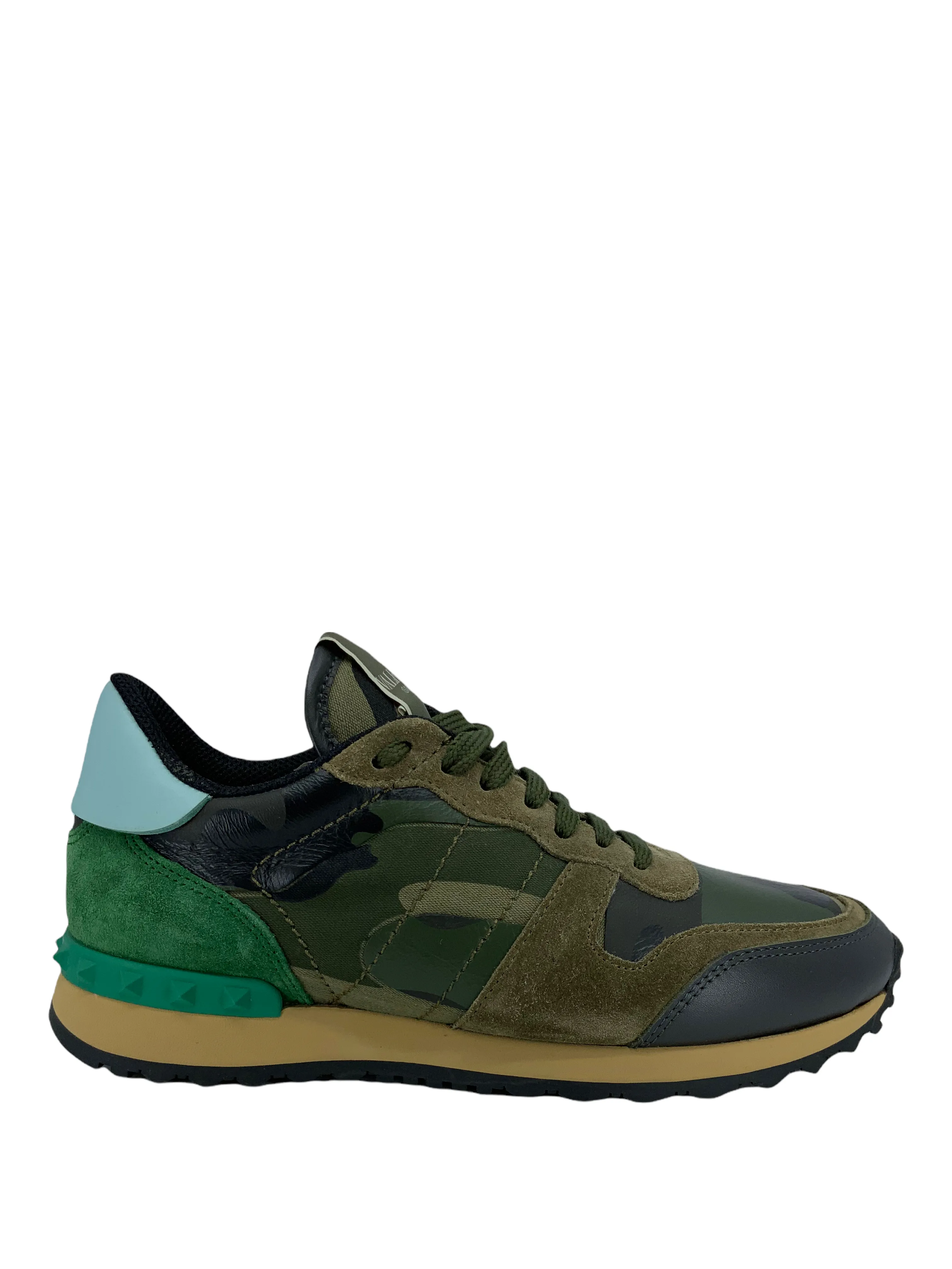 Valentino Rockrunner Camo Trainer Sneakers Size 8.5