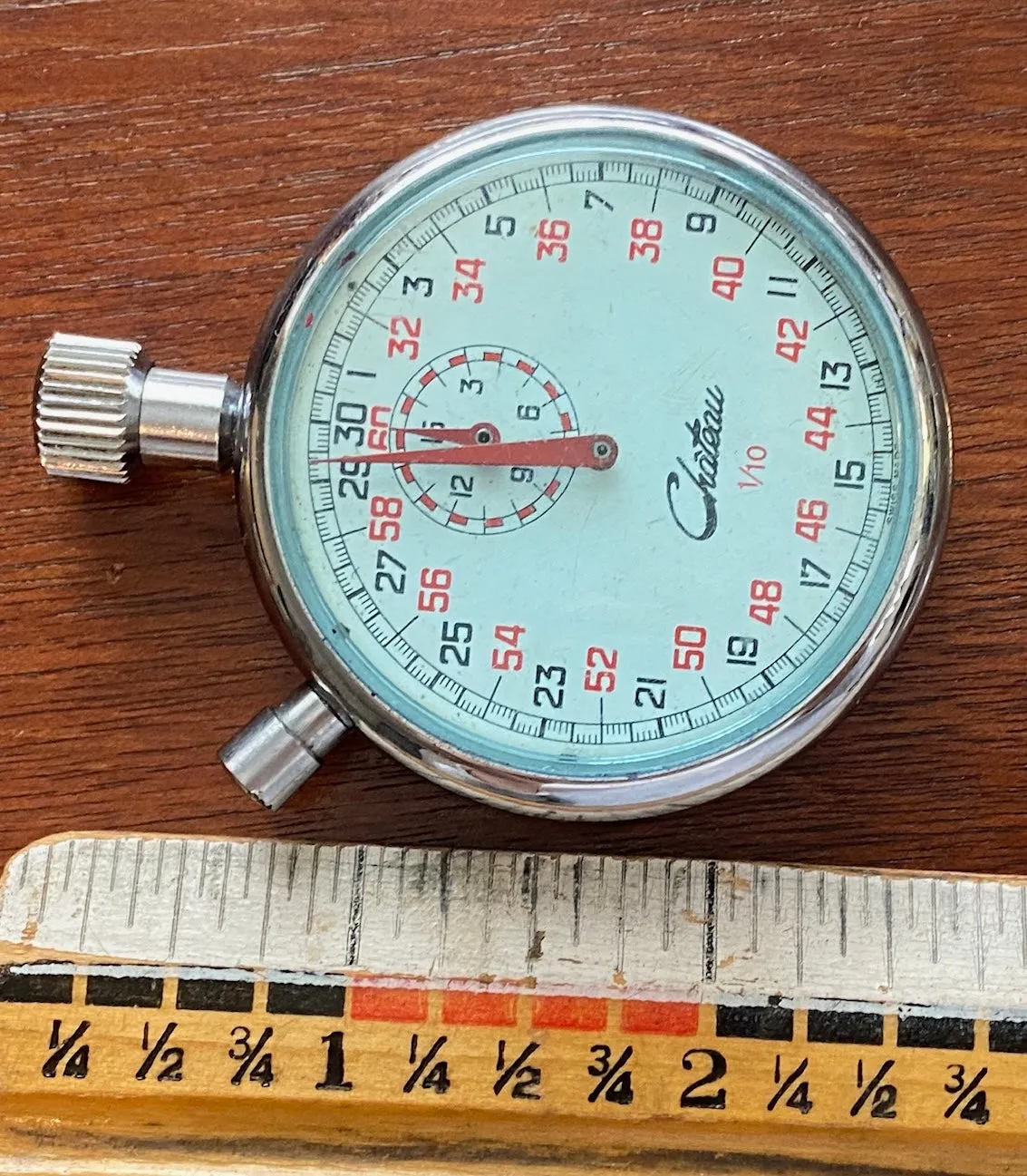 Vintage Chateau Stopwatch 1/10 Swiss WORKS