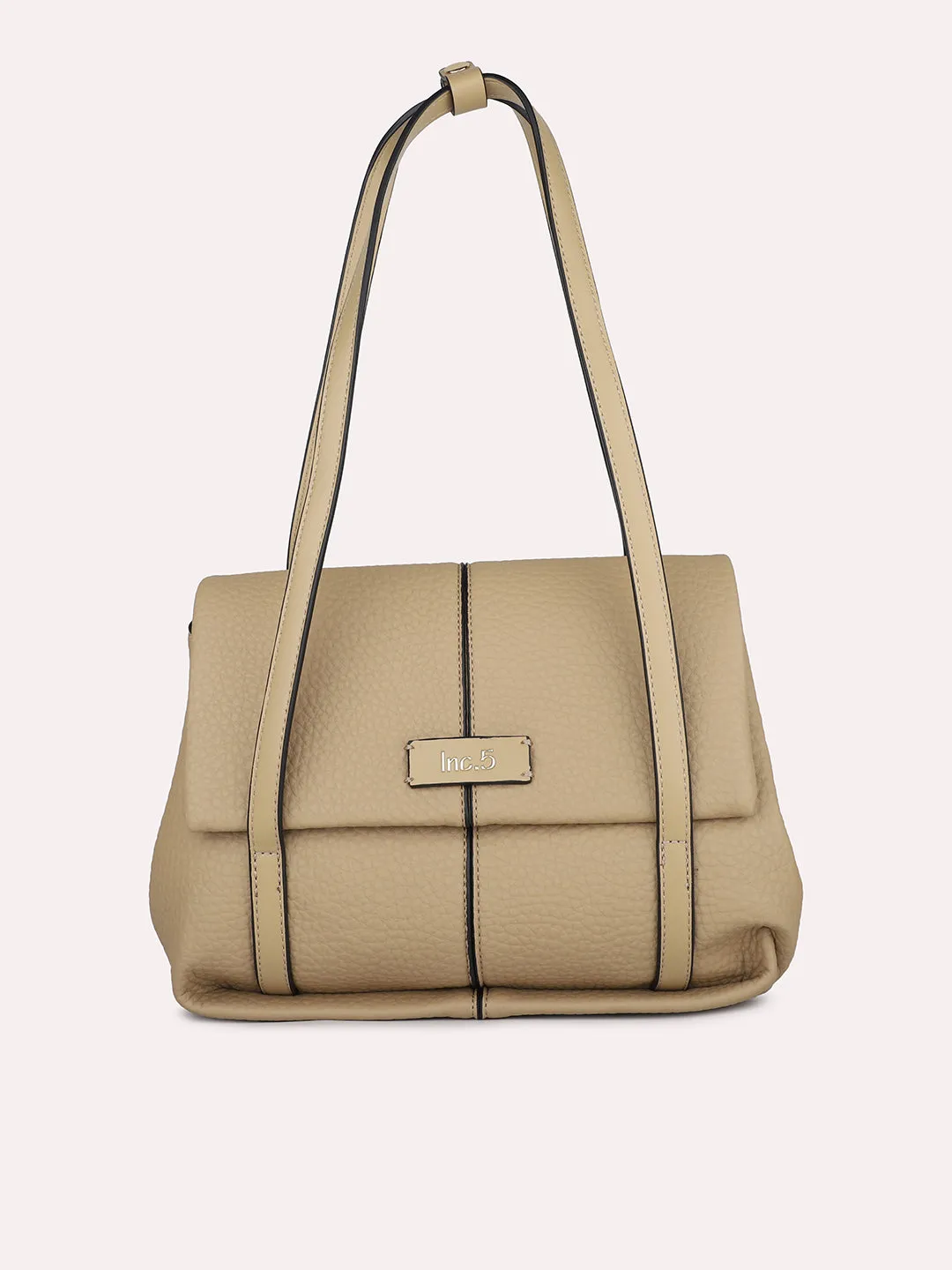 Women Khaki Textured Shoulder Bag