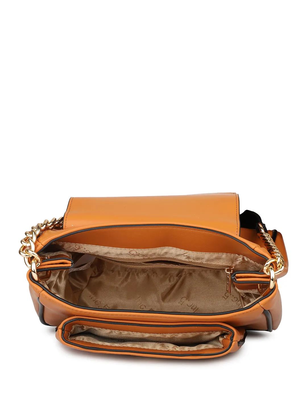 Women Tan And Beige Colourblocked Shoulder Bag