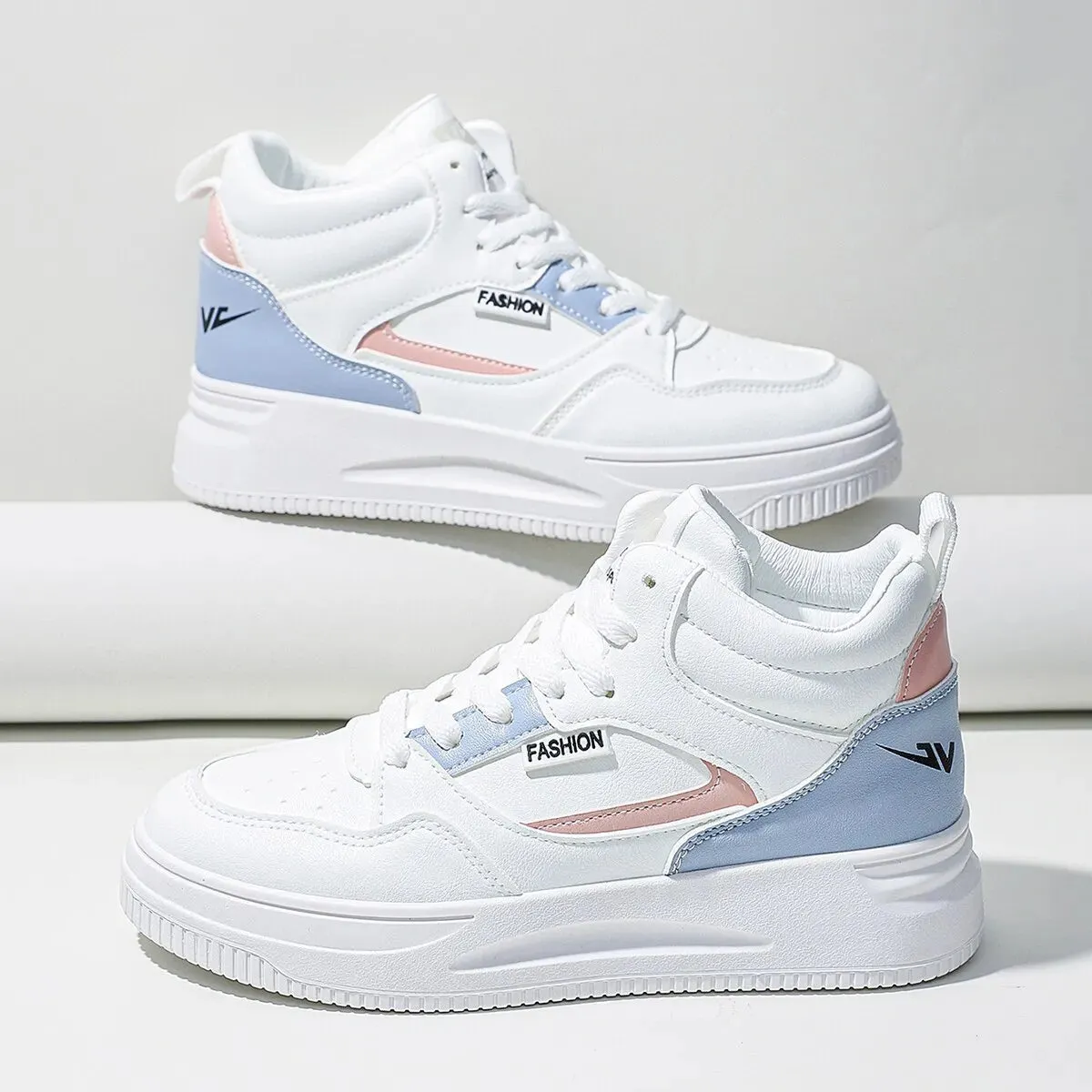 Women White High-top Sneakers