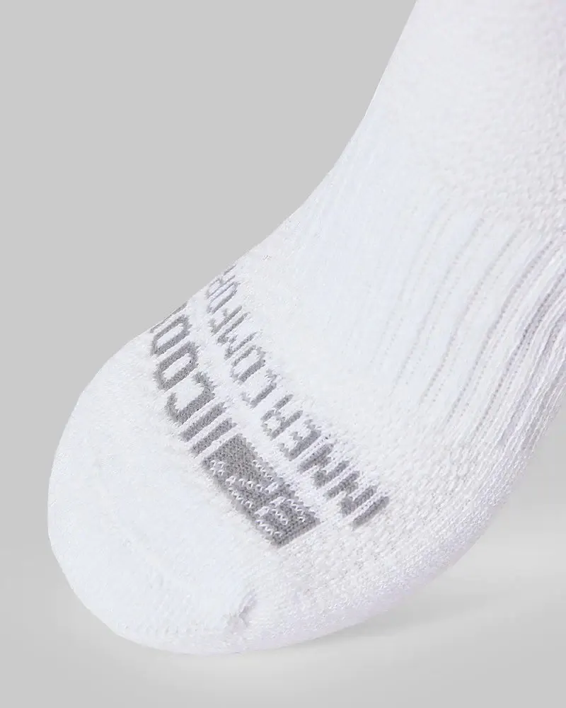 Women's Cool Comfort Ankle Running Sock, 6-Pack - White