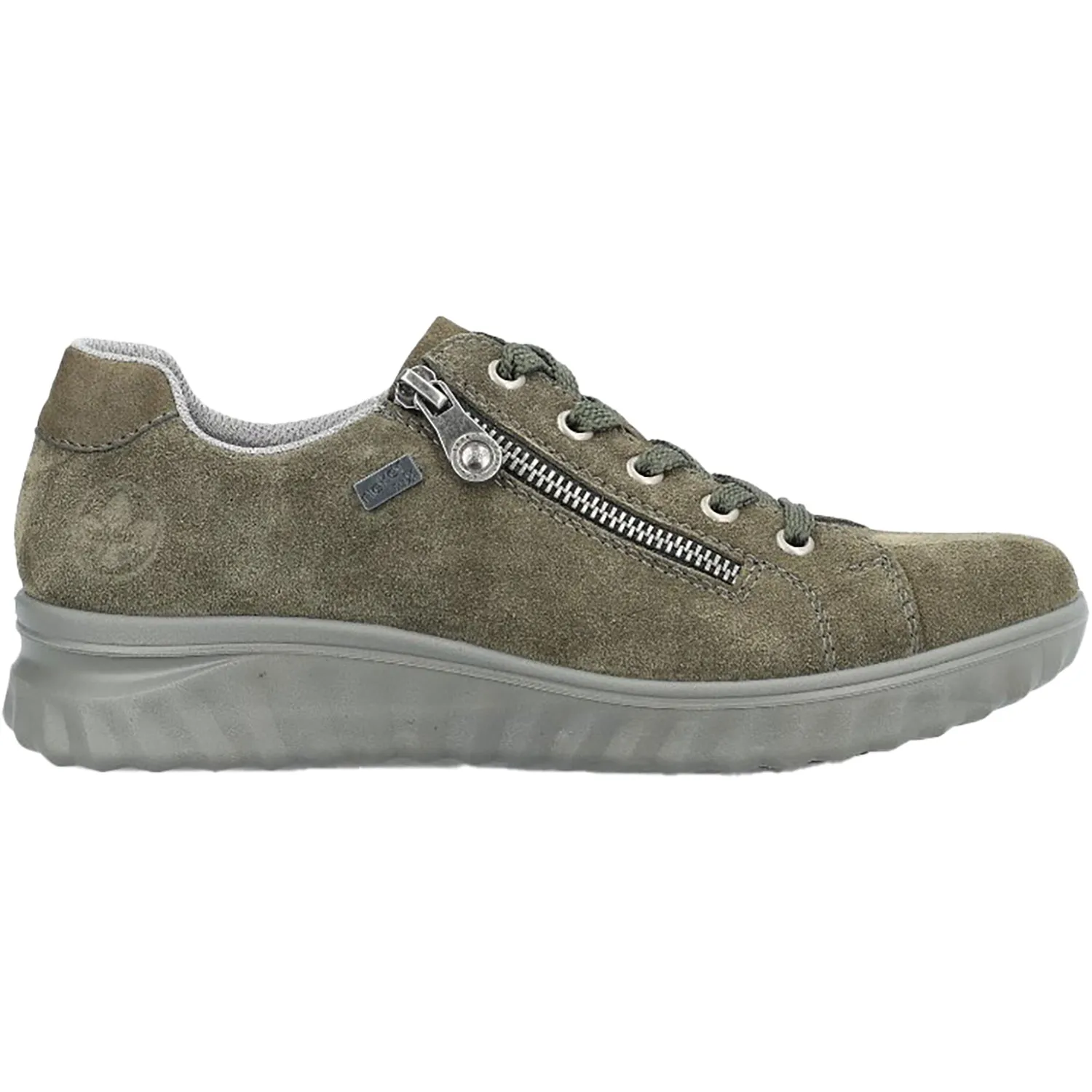 Women's Rieker 59000-54 Khaki/Moor Vegan Suede