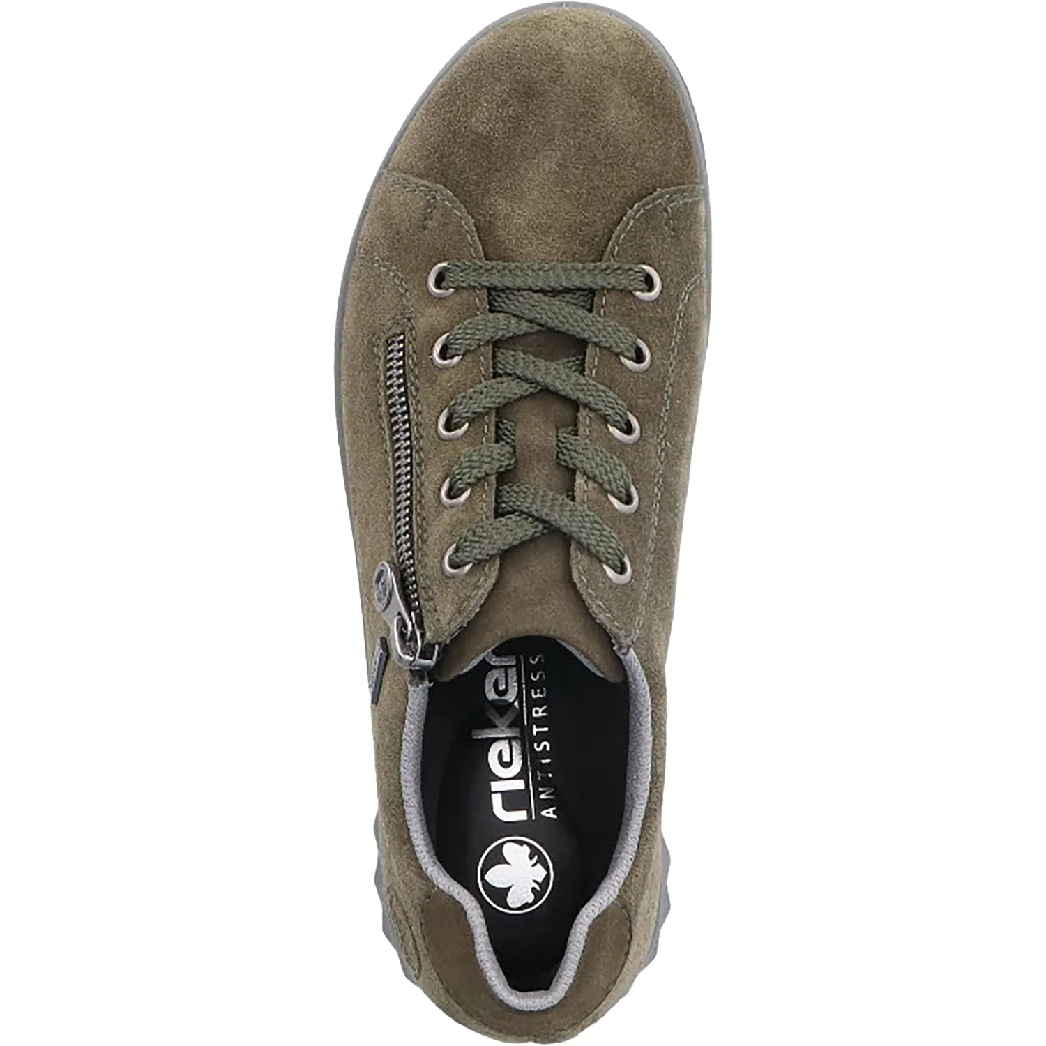 Women's Rieker 59000-54 Khaki/Moor Vegan Suede