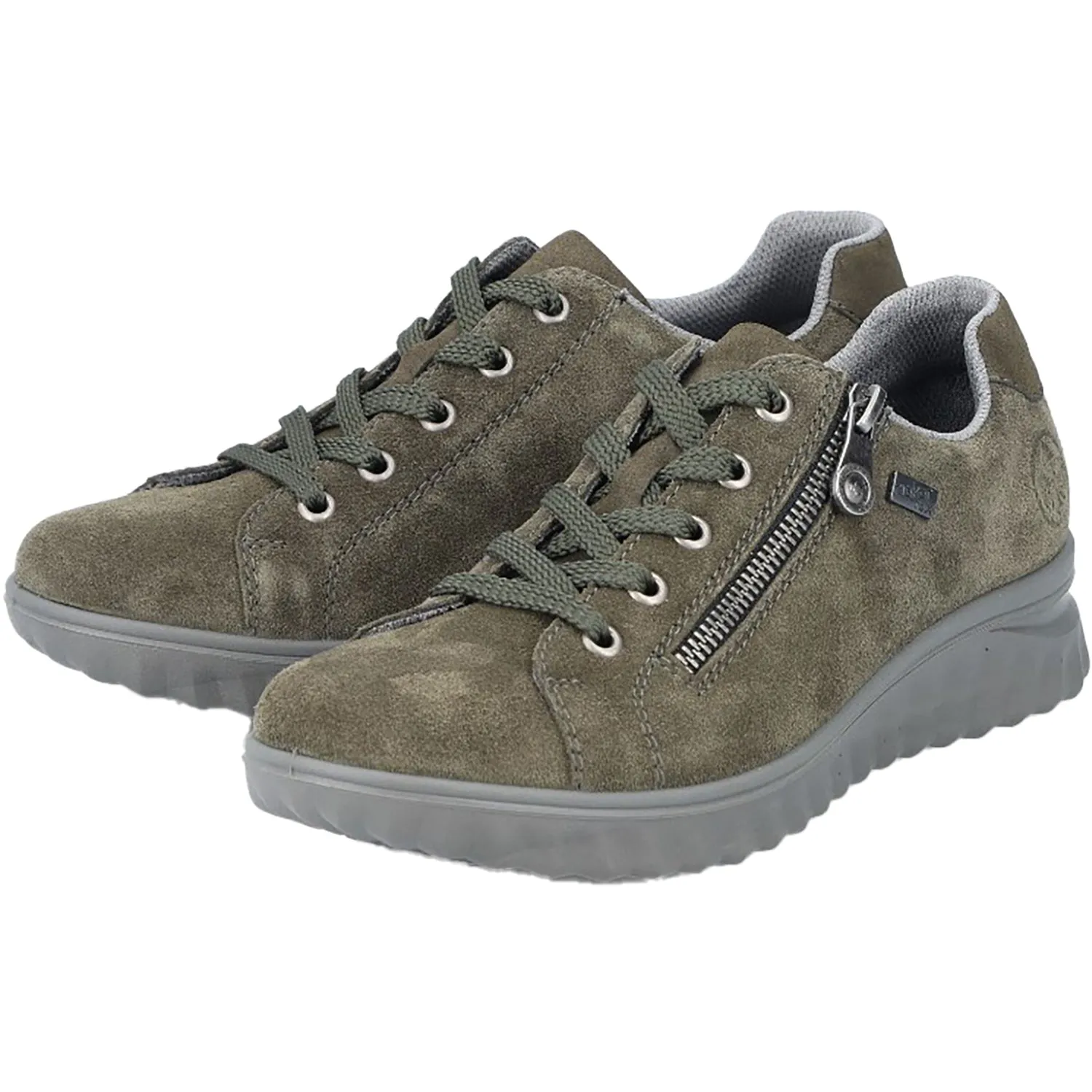 Women's Rieker 59000-54 Khaki/Moor Vegan Suede