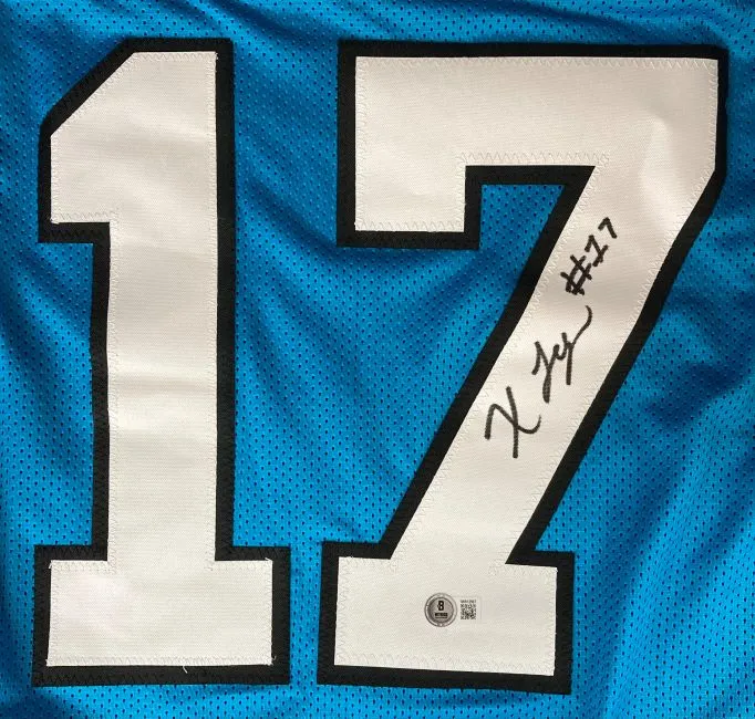 Xavier Legette Carolina Signed Blue Football Jersey BAS